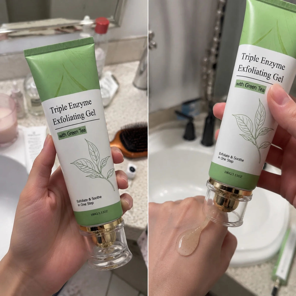 Triple Enzyme Green Tea Facial Exfoliating Gel – 100g Facial Exfoliating Gel SWANS