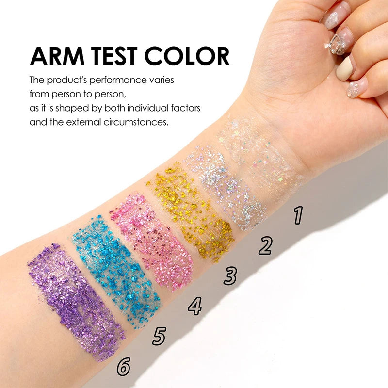 Sequins Glitter Gel Stick – Eye, Face & Body Sparkle Makeup Glitter Makeup Stick SWANS
