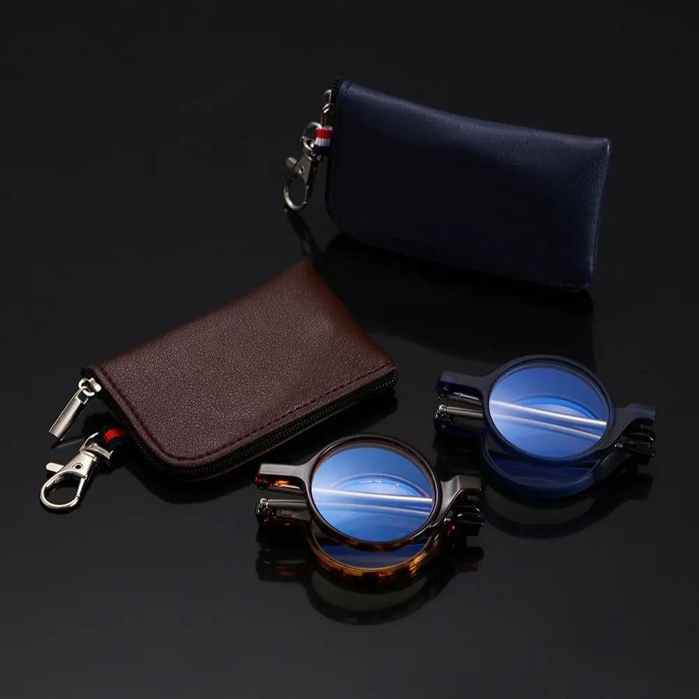 Mini Folding Reading Glasses with Keychain Case – Unisex Reading Glasses SWANS