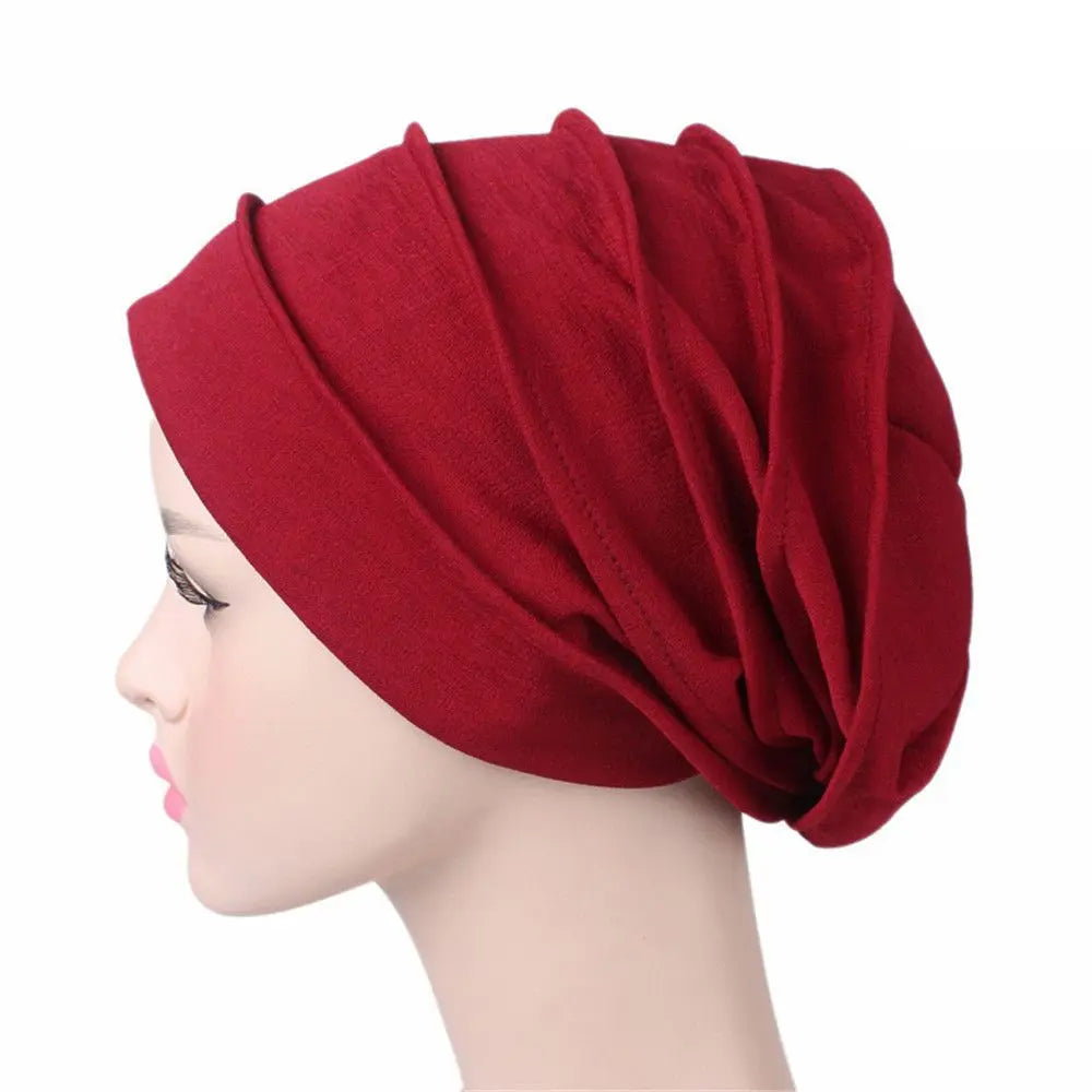Soft Turban Sleep Cap Winter Beanie Head Wrap for Women Turban Sleep Cap SWANS
