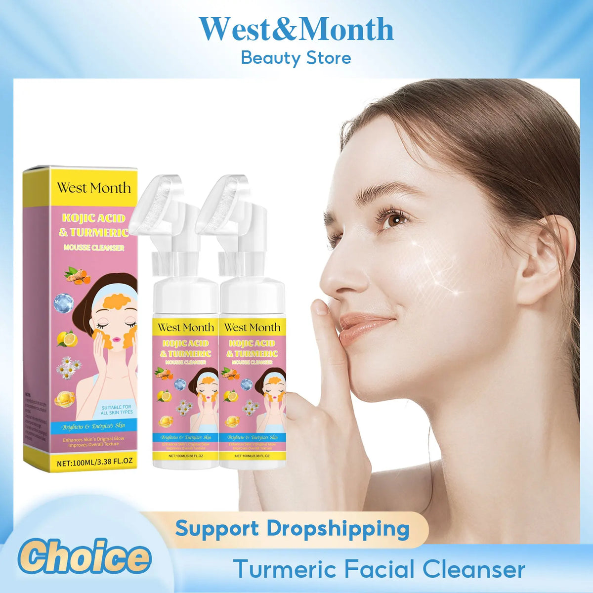 Turmeric Kojic Acid Facial Cleanser – Brighten & Deep Clean Facial Cleanser SWANS
