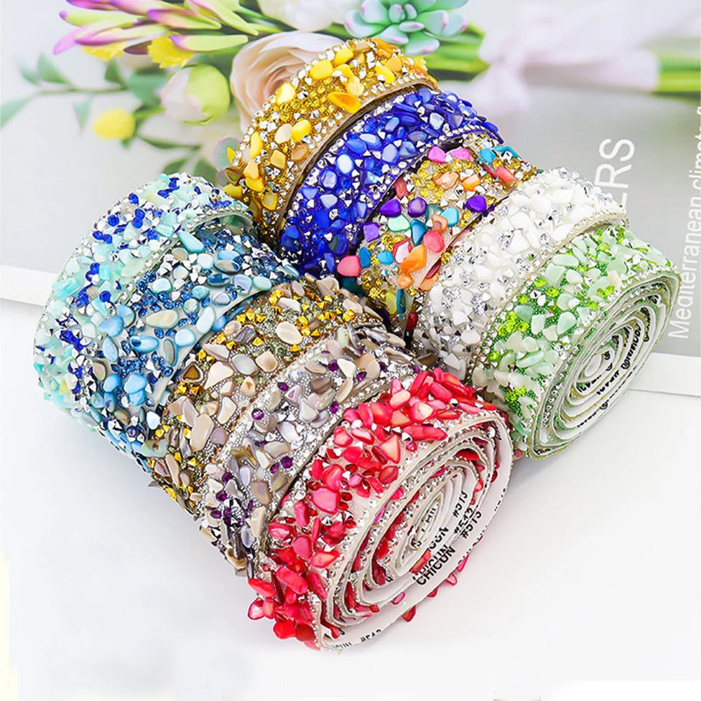 Self-Adhesive Rhinestone Ribbon Tape Glitter Trim Strip 1 Yard Rhinestone Trim Tape SWANS