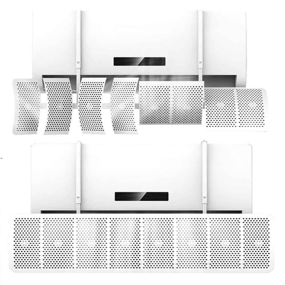 8-Leaf Adjustable AC Wind Deflector Wall-Mounted Air Baffle AC Wind Deflector SWANS