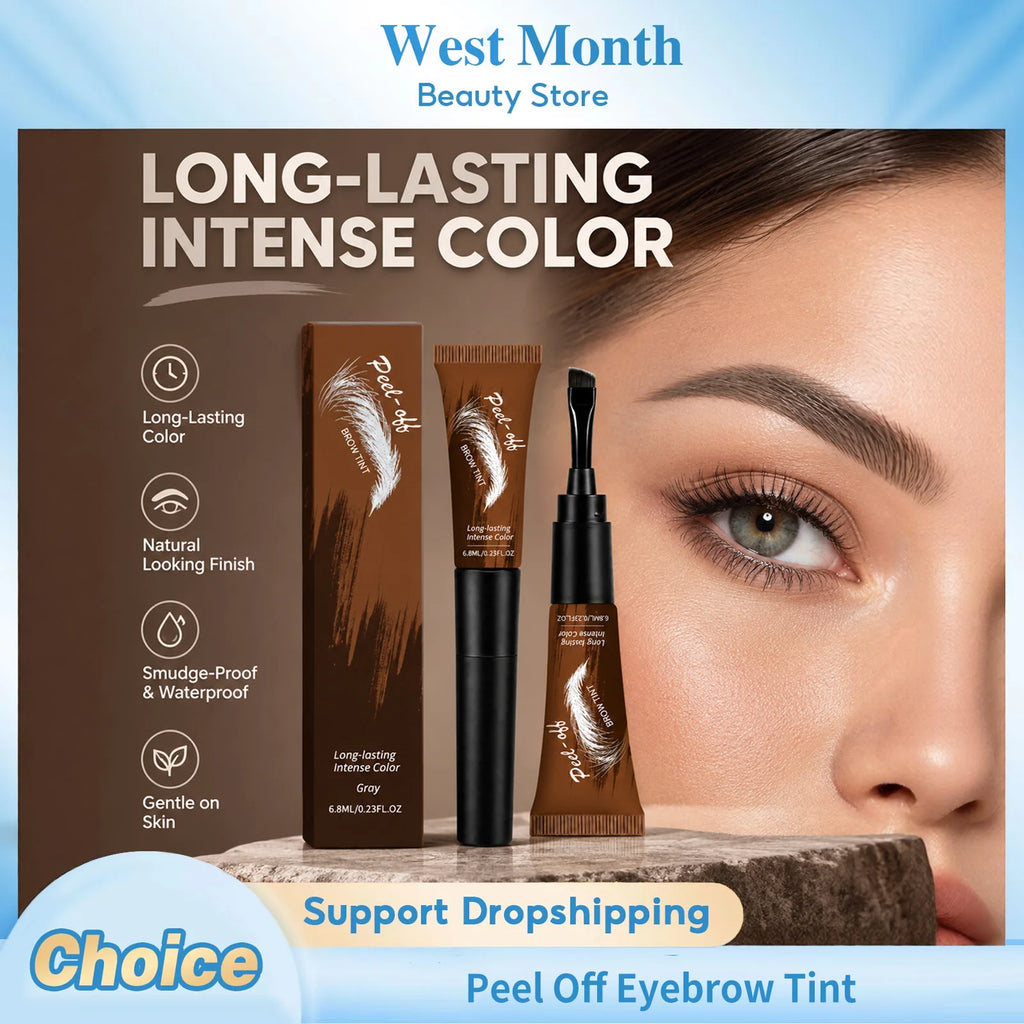 Peel Off Eyebrow Tint Gel – 5 Shades, Waterproof Long-Lasting Eyebrow Tint Gel SWANS