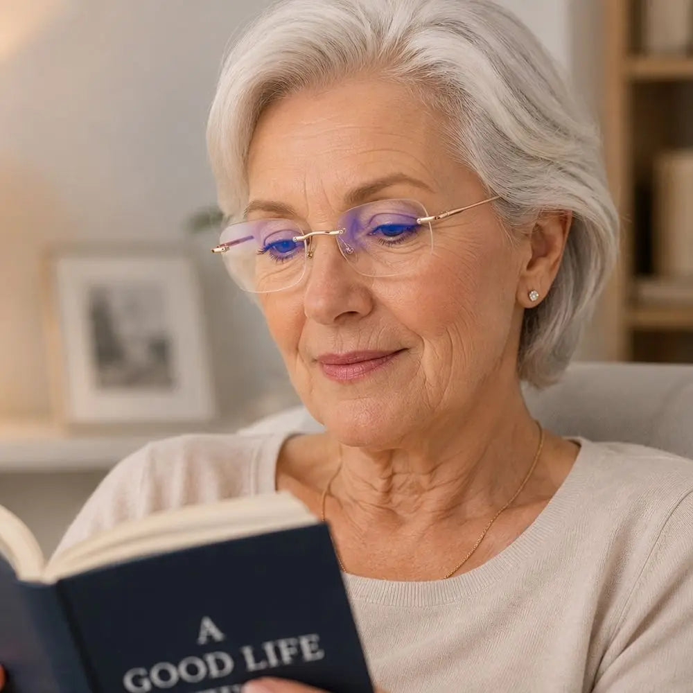 SWANS Rimless Anti-Blue Light Reading Glasses | Ultralight Reading Glasses SWANS