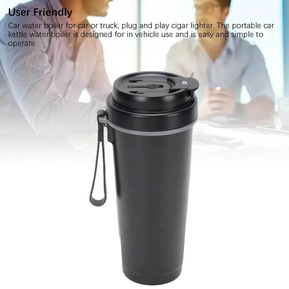 SWANS Car Electric Kettle – Stainless Steel Digital Temp Display Car Electric Kettle SWANS