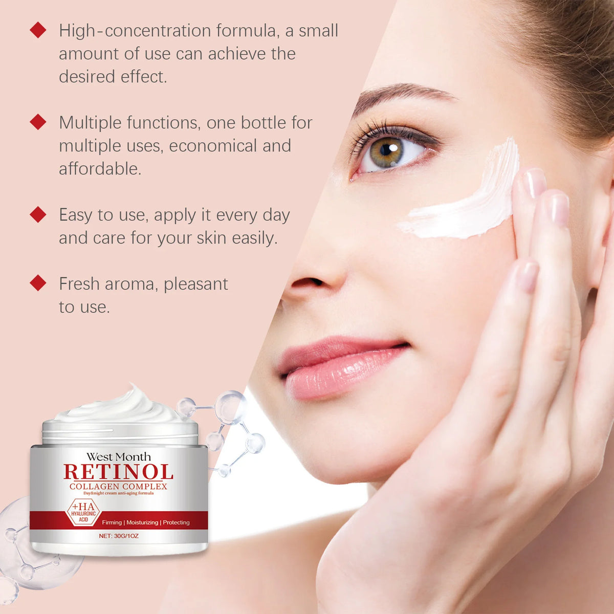WEST MONTH Retinol Face Cream – Firming & Moisturizing 30g Retinol Face Cream SWANS