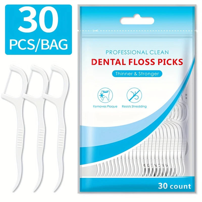 SWANS Ultra-Fine Disposable Dental Floss Picks – 30–600 Pack Dental Floss Picks SWANS 30pcs