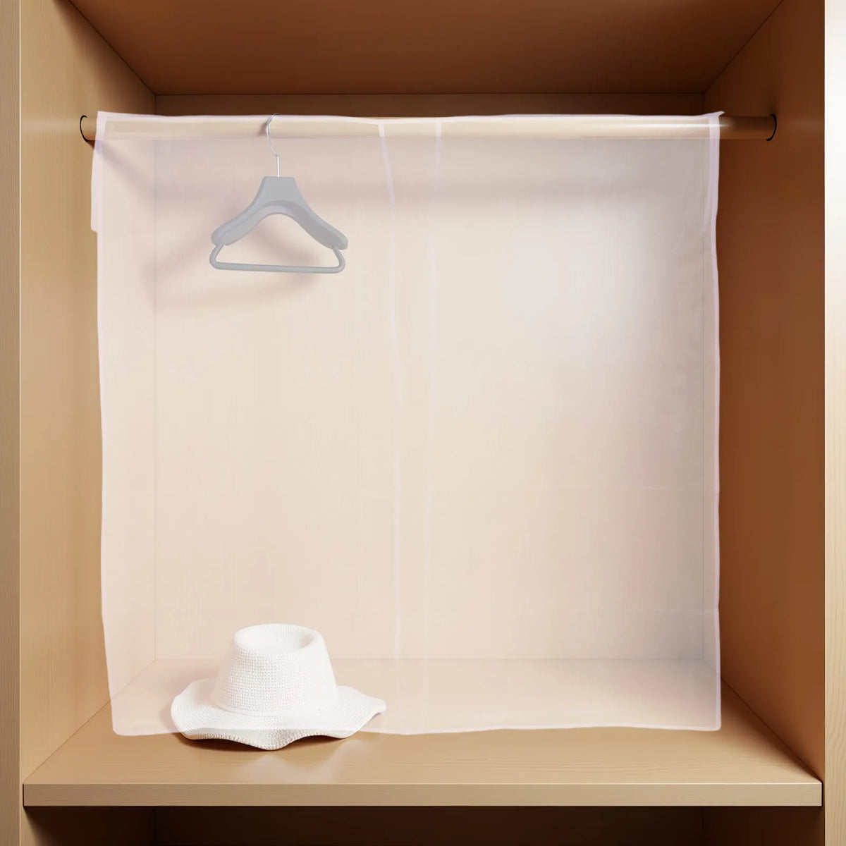 2-Pack Translucent Dustproof Clothing Covers for Open Closet Wardrobe Dust Cover SWANS Default Title