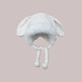 Women's Winter Wool Bucket Hat with Bear & Rabbit Ears Winter Bucket Hat SWANS White-B