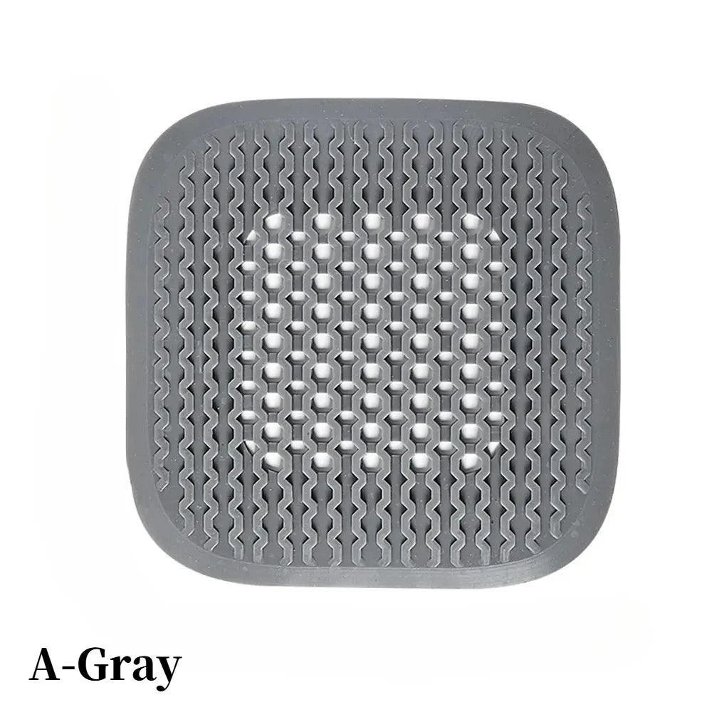 Silicone Hair Catcher – Anti-Clog Shower & Bathtub Drain Filter Silicone Drain Strainer SWANS A-Gray-1pc