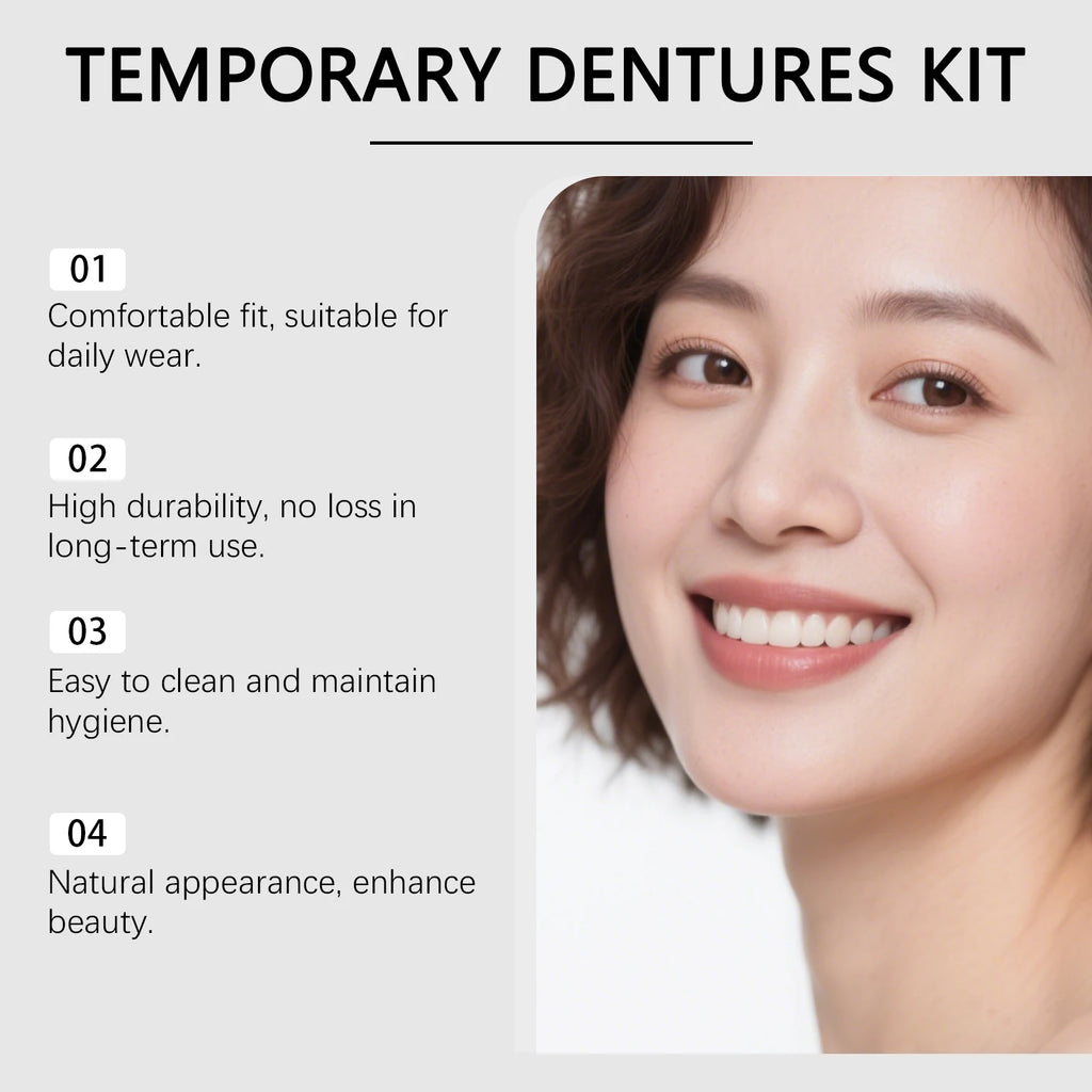 FEIMUKO Snap-On Dentures – Moldable Clip-On Dental Cover Snap-On Dentures SWANS