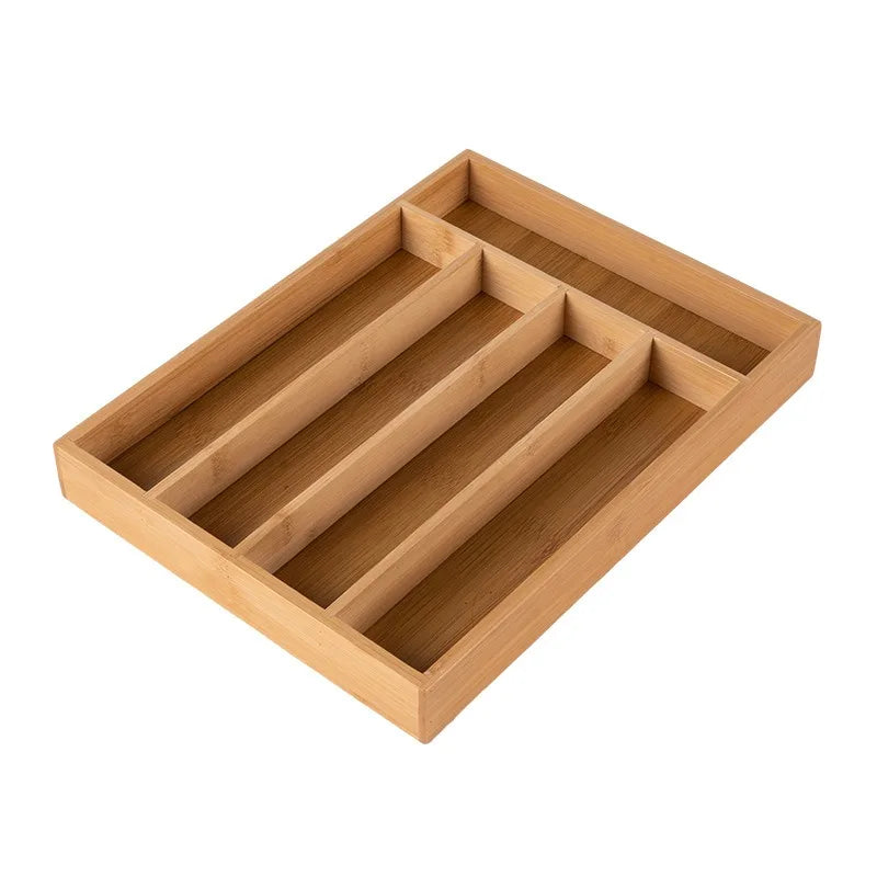 Bamboo Utensil Drawer Organizer – Cutlery & Silverware Tray Drawer Organizer Tray SWANS