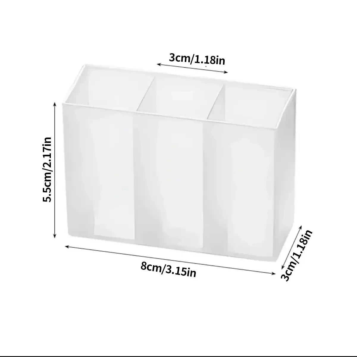 Wall-Mount Clear 3-Compartment Storage Box – No Drill Wall Storage Organizer SWANS