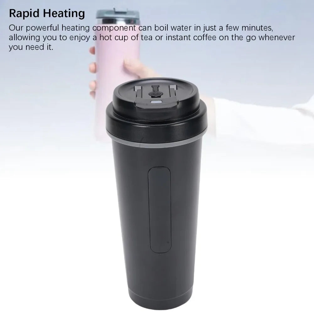 SWANS Car Electric Kettle – Stainless Steel Digital Temp Display Car Electric Kettle SWANS