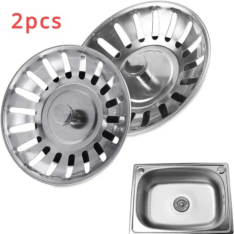 SWANS 2-Pack Kitchen Sink Strainer & Drain Stopper | Stainless Sink Strainer SWANS