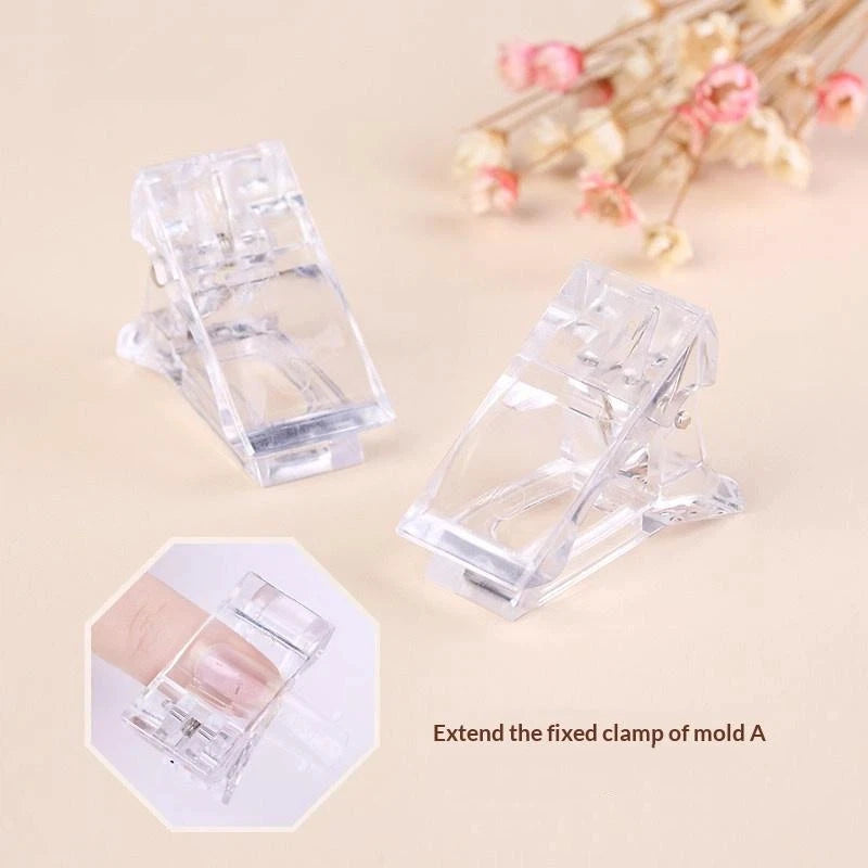 Transparent Nail Extension Clips Gel Builder Clamps 10/20/30pc Nail Extension Clips SWANS