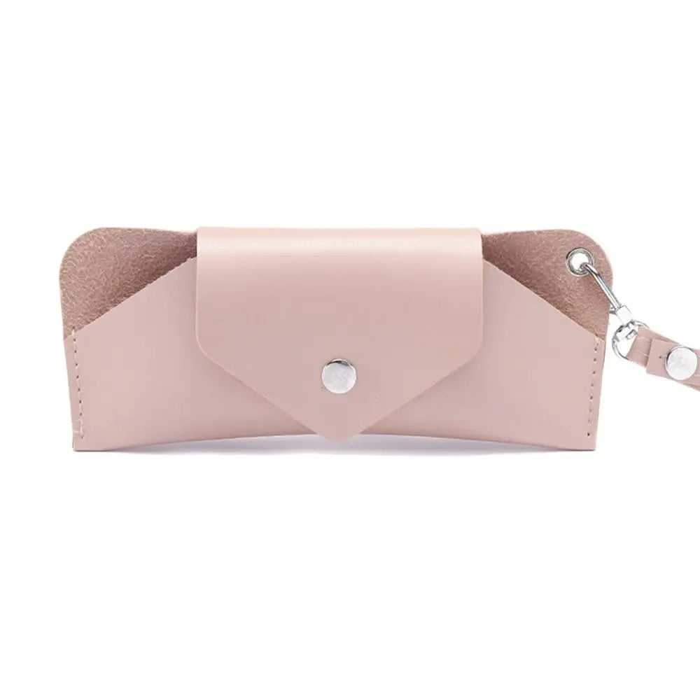 SWANS PU Leather Wrist Hanging Sunglasses Case Travel Bag Eyewear Accessories SWANS Pink