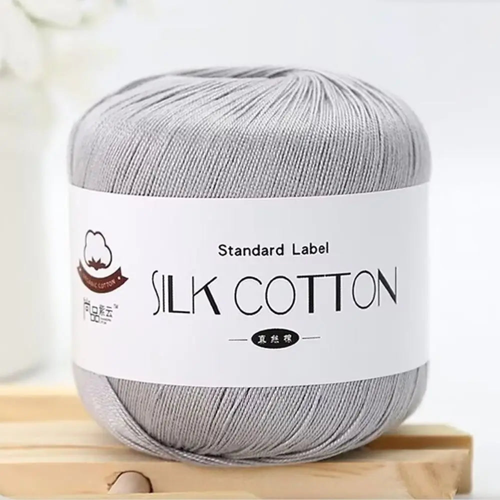 Milk Cotton Silk Yarn 50g – Soft DIY Crochet & Knitting Yarn Crochet Knitting Yarn SWANS 02