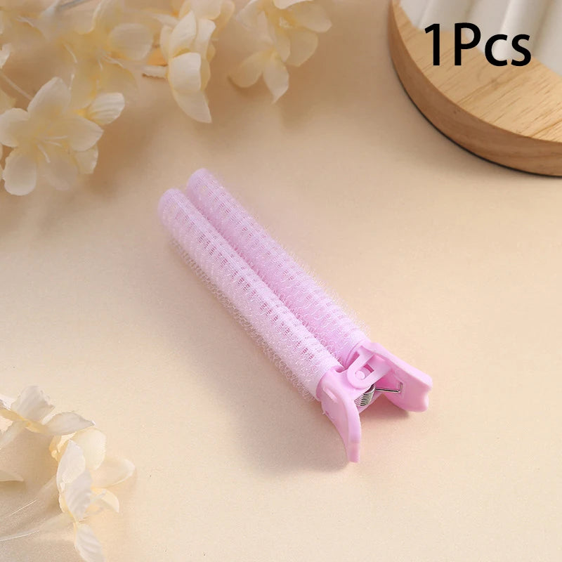 Candy Color Self-Grip No-Heat Hair Rollers | 1-2 Pack Hair Styling Rollers SWANS 1Pcs Pink