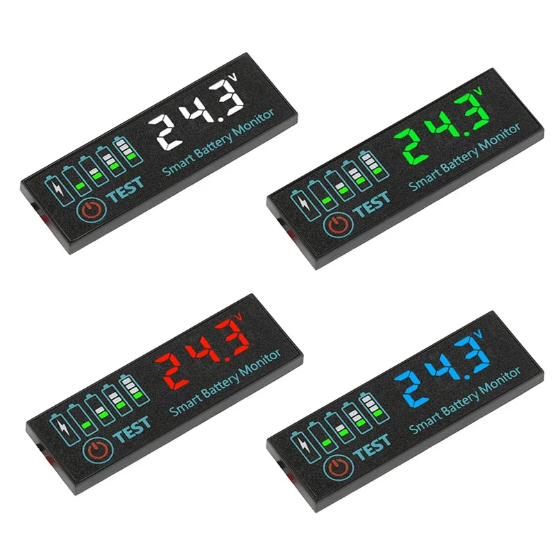 Battery Level Indicator LCD – 3S–12S Li-ion, LiPo & Lead Acid Battery Voltage Meter SWANS