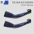 UPF 50+ Ice Silk Arm Sleeves – UV Cooling for Cycling & Outdoors UV Arm Sleeves SWANS Navy Blue L