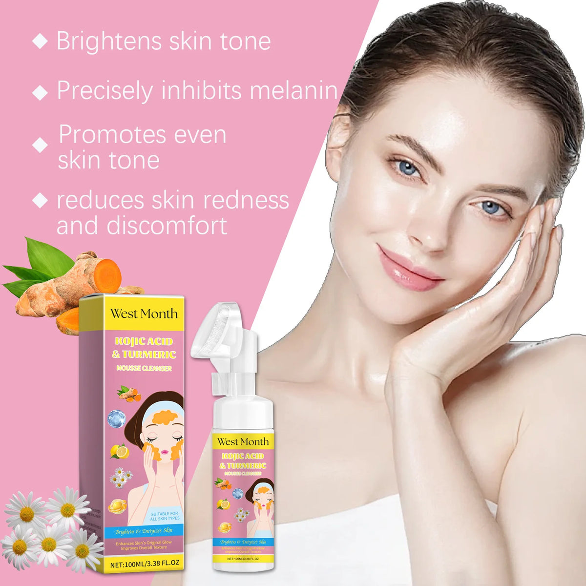 Turmeric Kojic Acid Facial Cleanser – Brighten & Deep Clean Facial Cleanser SWANS