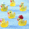 8-Pack Glow-in-the-Dark Mini Duck Figurines – Resin Decor Resin Miniature Figurines SWANS Default Title