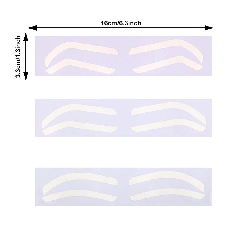 10-Pair Eyebrow Stencil Stickers – Microblading Brow Shape Eyebrow Stencil Stickers SWANS
