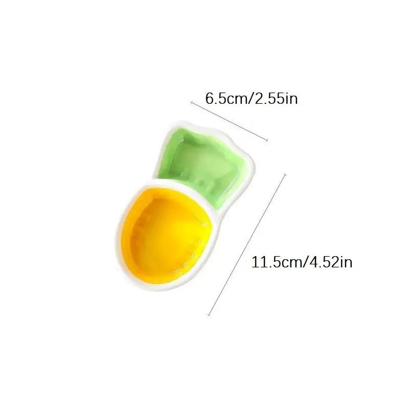 Carrot Shape Ceramic Sauce Dish – Mini Condiment Saucer Ceramic Sauce Dish SWANS onesize