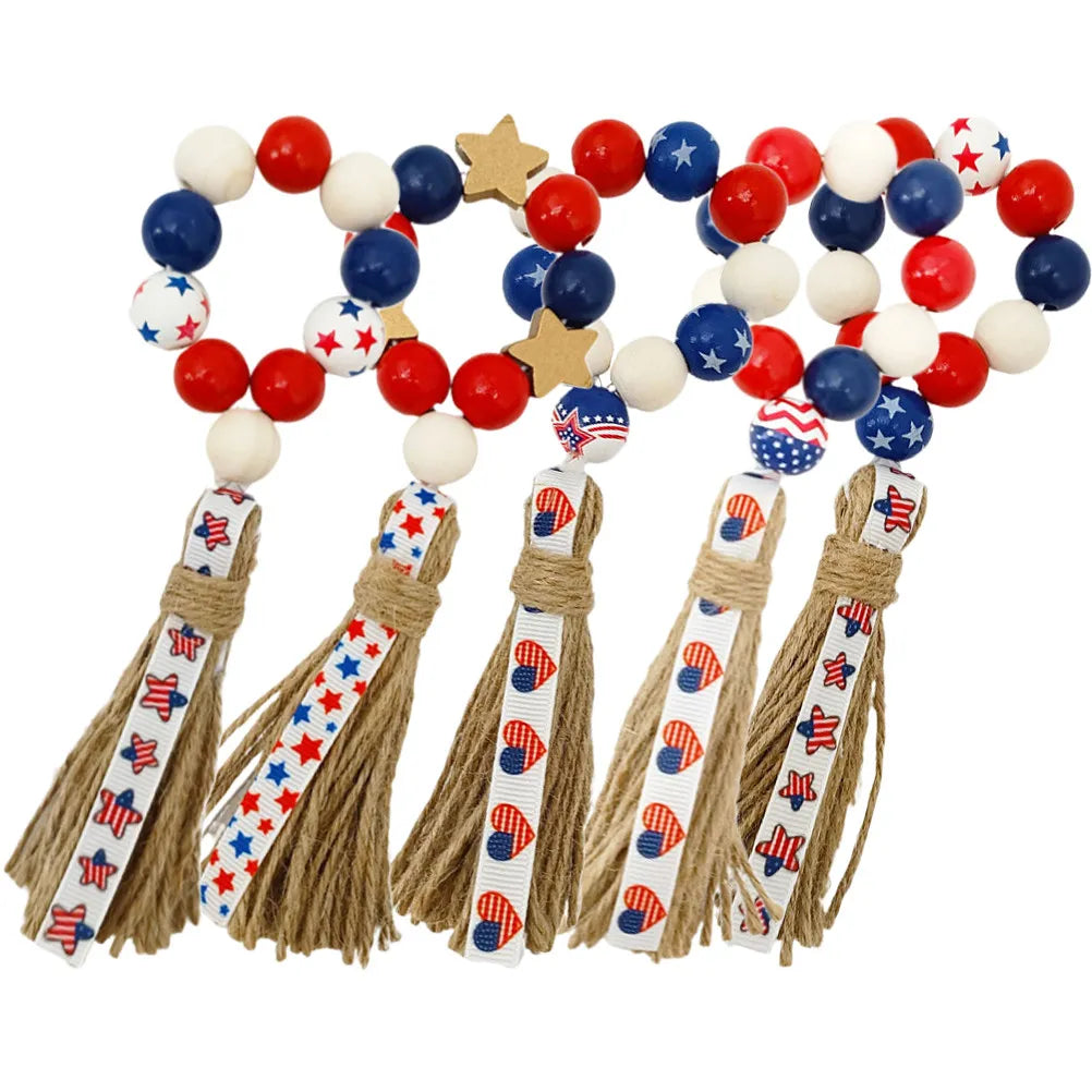 5-Pack Wooden Bead Napkin Rings – Party & Table Decor Napkin Rings SWANS Default Title