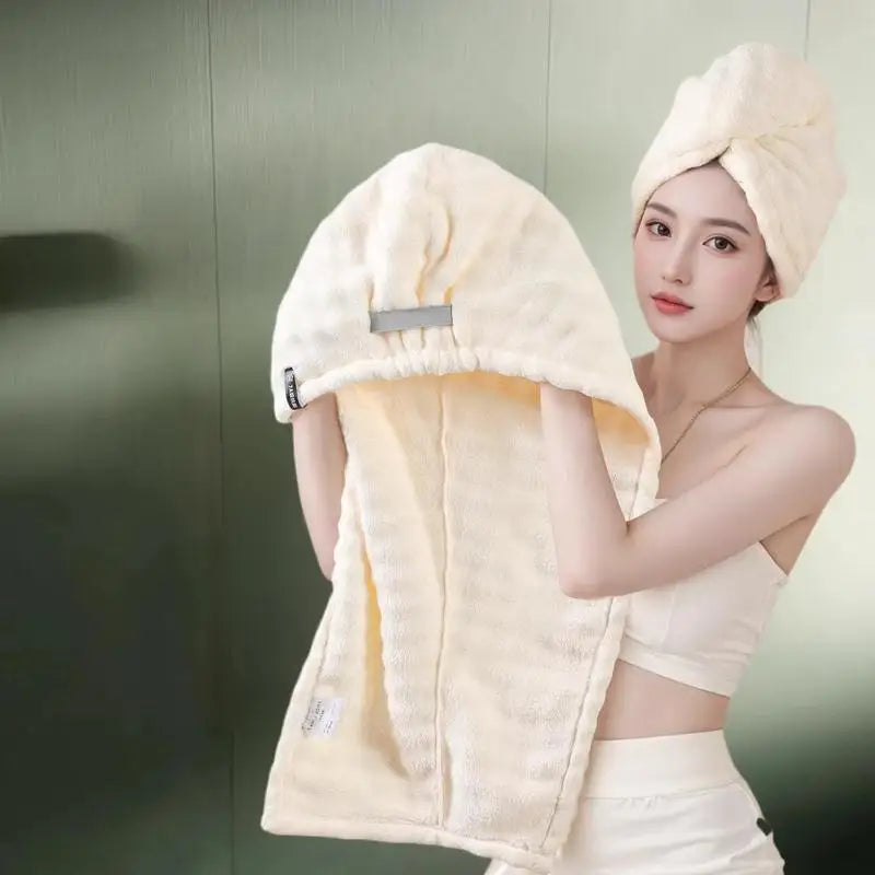 SWANS Thickened Plush Hair Drying Cap – Quick Dry Towel Hair Drying Cap SWANS
