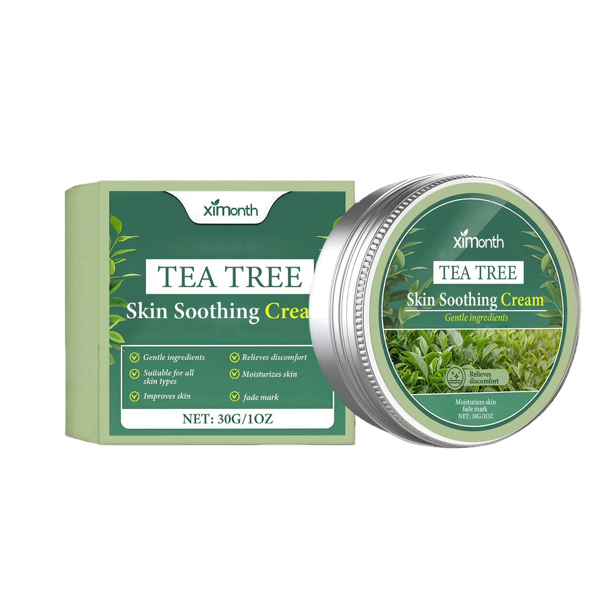 Ximonth Tea Tree Soothing Cream – Hydrating Body Moisturizer 30g Body Moisturizer Cream SWANS 30g boxed