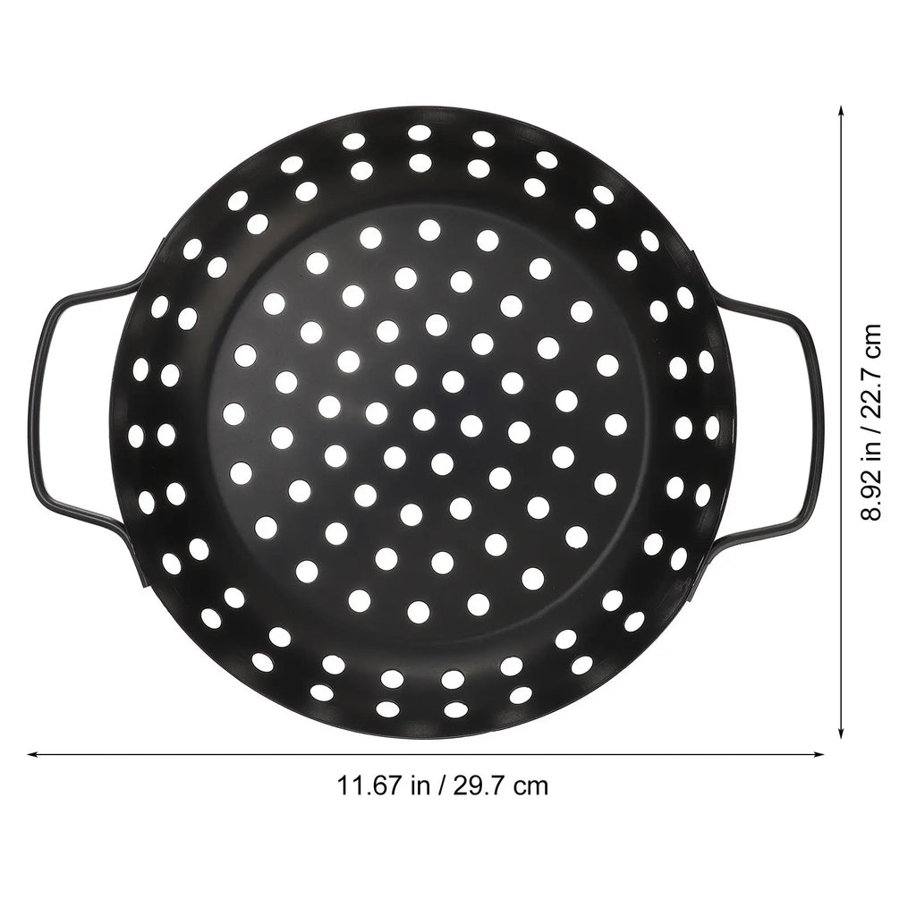 Carbon Steel Nonstick BBQ Grill Pan – Double Handle Grill Tray BBQ Grill Pan SWANS