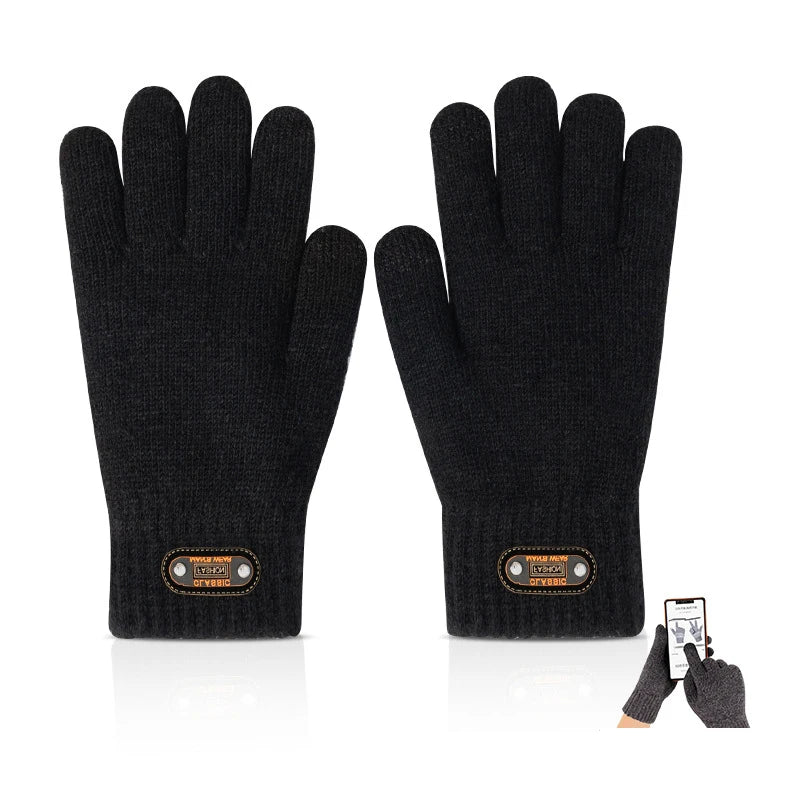 SWANS Thermal Knit Cycling Gloves Touchscreen Windproof Men Cycling Gloves SWANS black