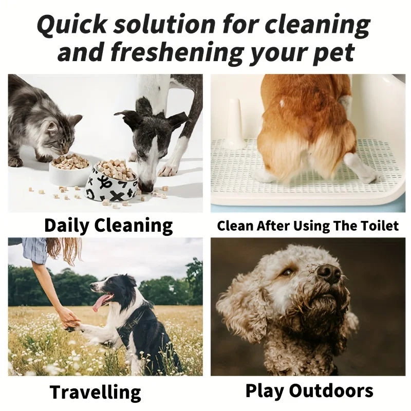 Thick Pet Wipes Dogs & Cats – Hypoallergenic Alcohol-Free Pet Grooming Wipes SWANS