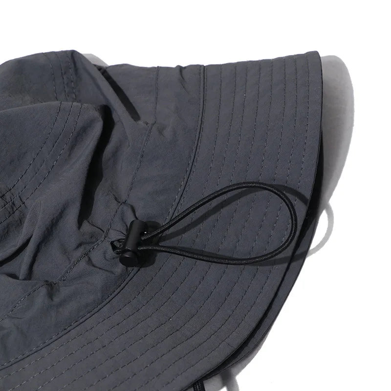 FAITOLAGI Drawstring Bucket Hat – Quick Dry UV Sun Cap Bucket Hat SWANS