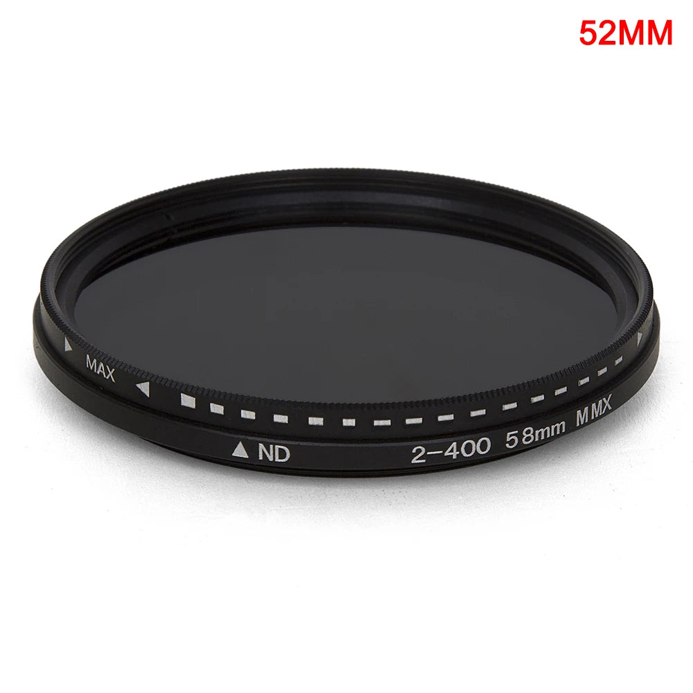 Variable ND2-ND400 Fader ND Filter for Camera Lens 37–82mm Camera Lens Filter SWANS 52MM