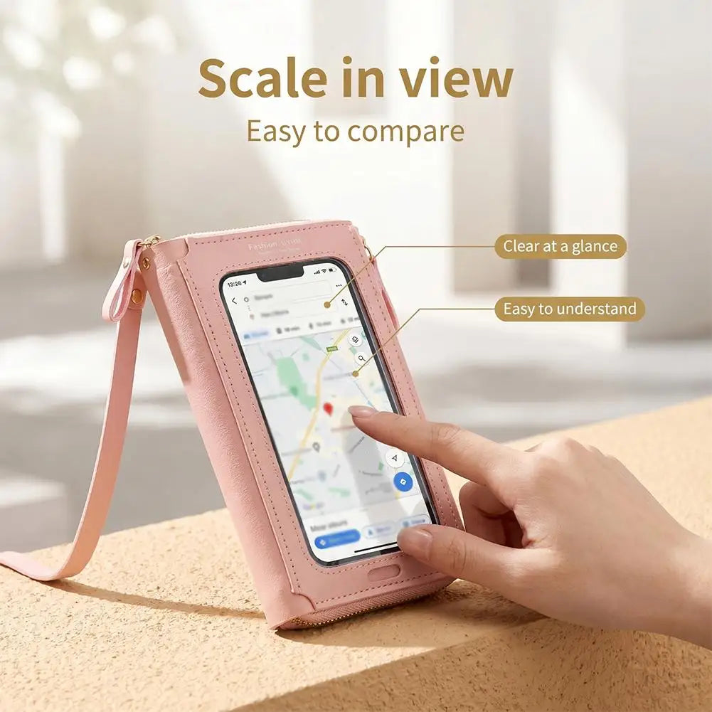 Women's Touchscreen Crossbody Phone Bag – Anti-Theft Mini Wallet Crossbody Phone Bag SWANS