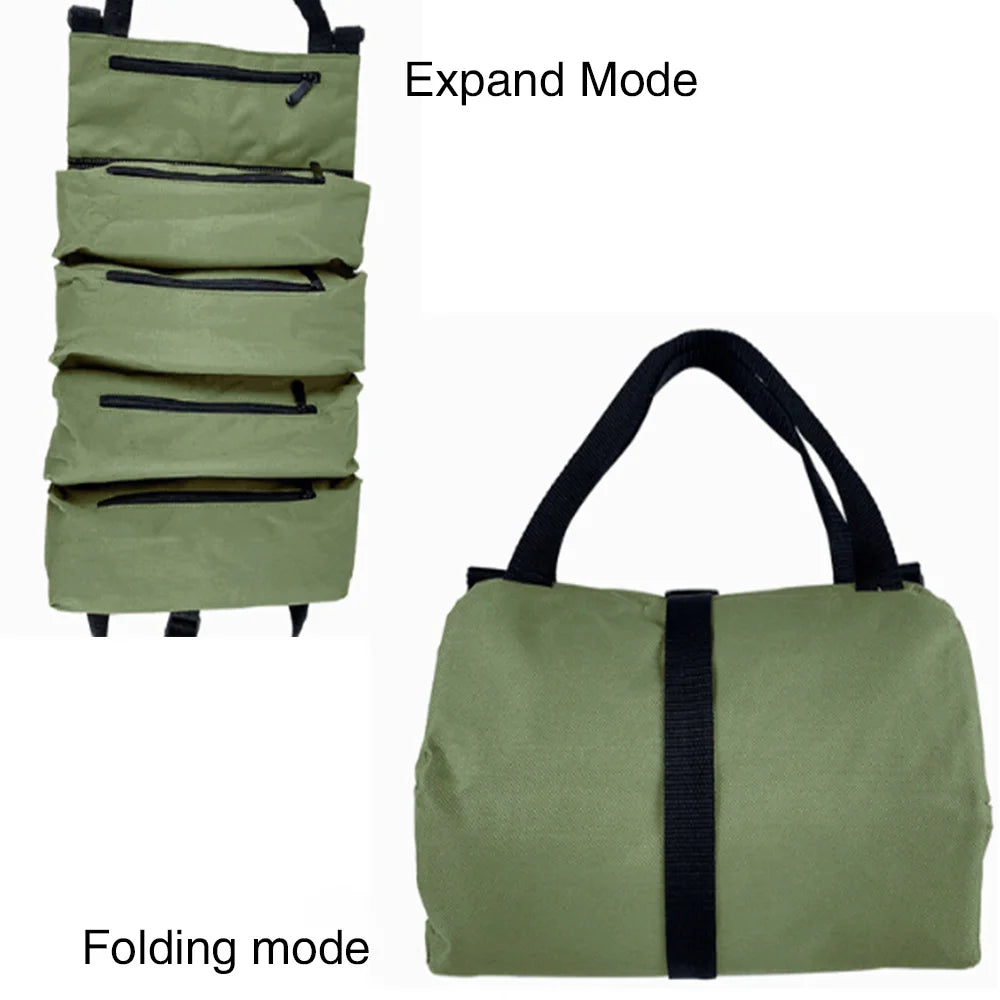 SWANS Large Oxford Electrician Tool Bag – Multi-Use Organizer Tool Storage Bag SWANS GREEN XL