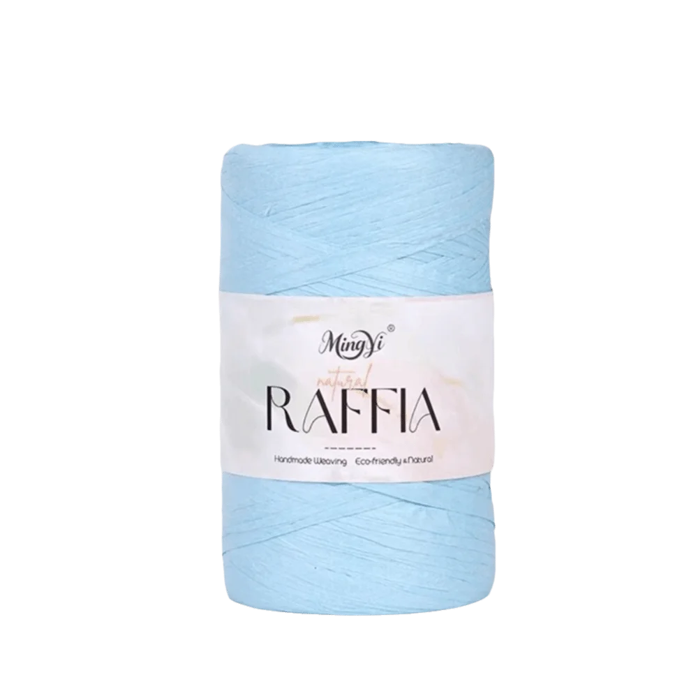 Multi-Colored Raffia Yarn 100g – Bamboo Fiber Knit & Crochet Raffia Craft Yarn SWANS Blue