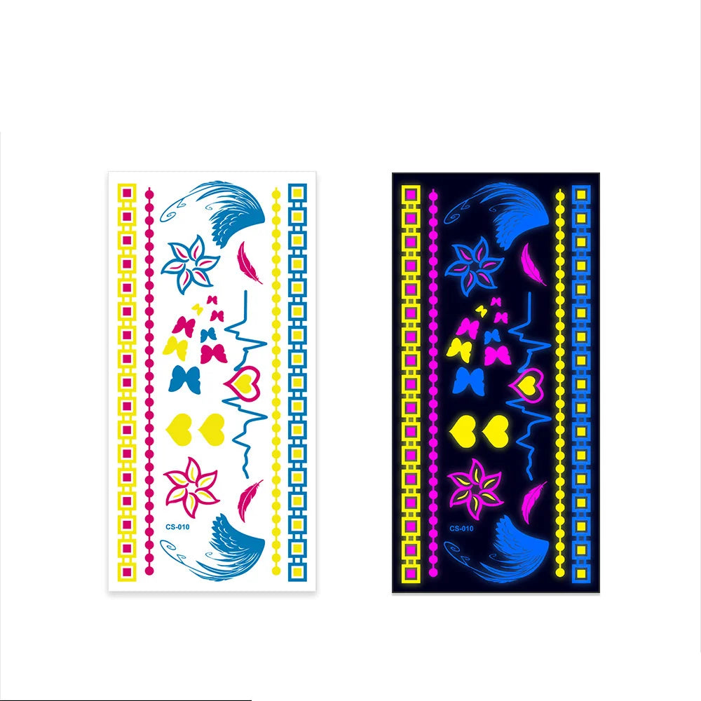 Halloween Glow Temporary Tattoo Stickers – Ghost Body Art Temporary Tattoo Stickers SWANS CS-010 China