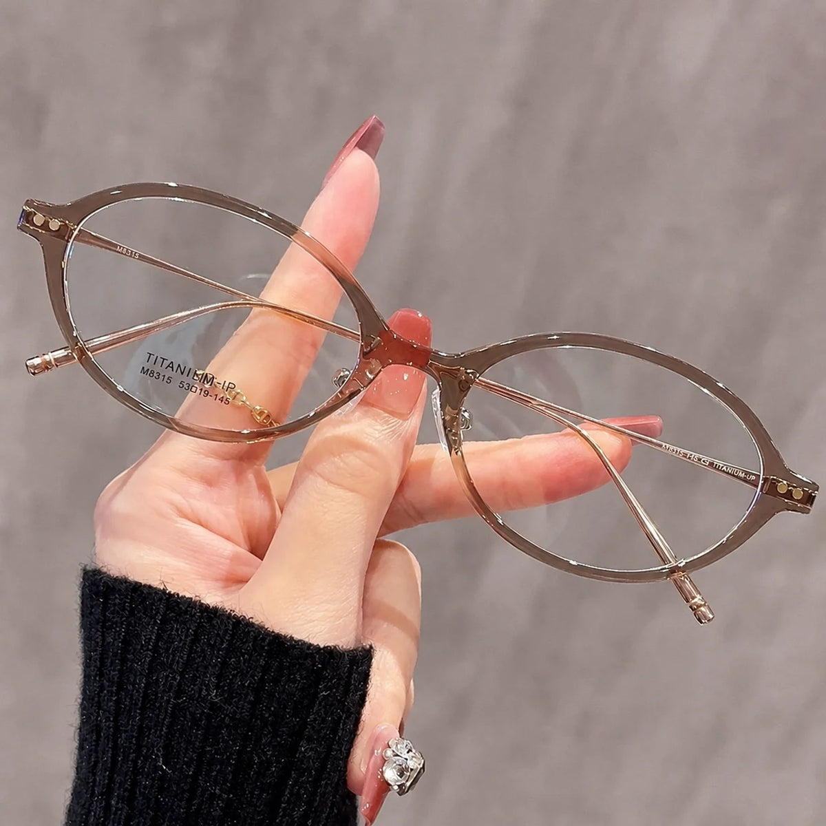 TR90 Vintage Oval Blue Light Blocking Eyeglasses Frame Women Eyeglasses Frame SWANS C6