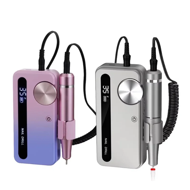 SWANS AA20 Cordless Electric Nail Drill 35000RPM – Manicure Machine Electric Nail Drill SWANS Grey White
