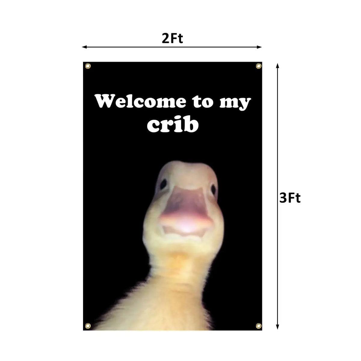 Welcome to My Crib Funny Flag 2x3 Ft – Dorm & Home Decor Decorative Flag SWANS