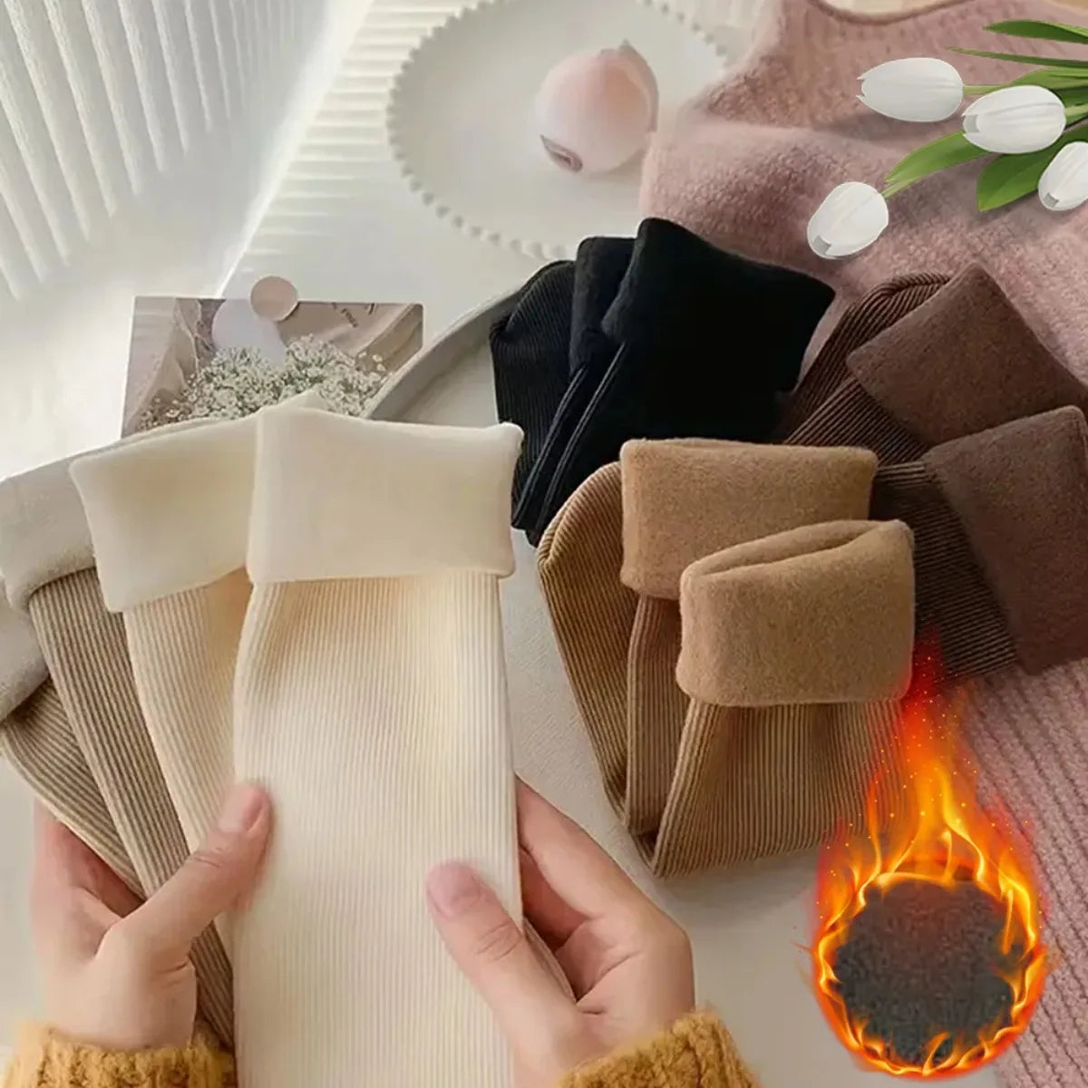 Thermal Winter Socks – Thick Seamless Unisex Snow Socks Thermal Winter Socks SWANS
