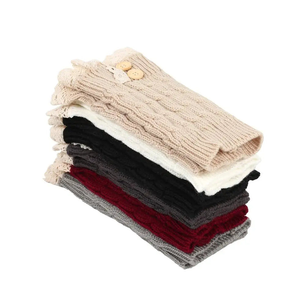 Women's Lolita Ruffle Leg Warmers – Harajuku Knit Boot Socks Knit Leg Warmers SWANS