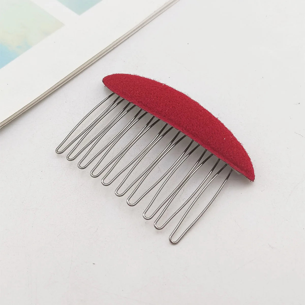 SWANS Oval Plush Hair Comb Side Clip – Vintage Women's Style Hair Comb Clip SWANS 03