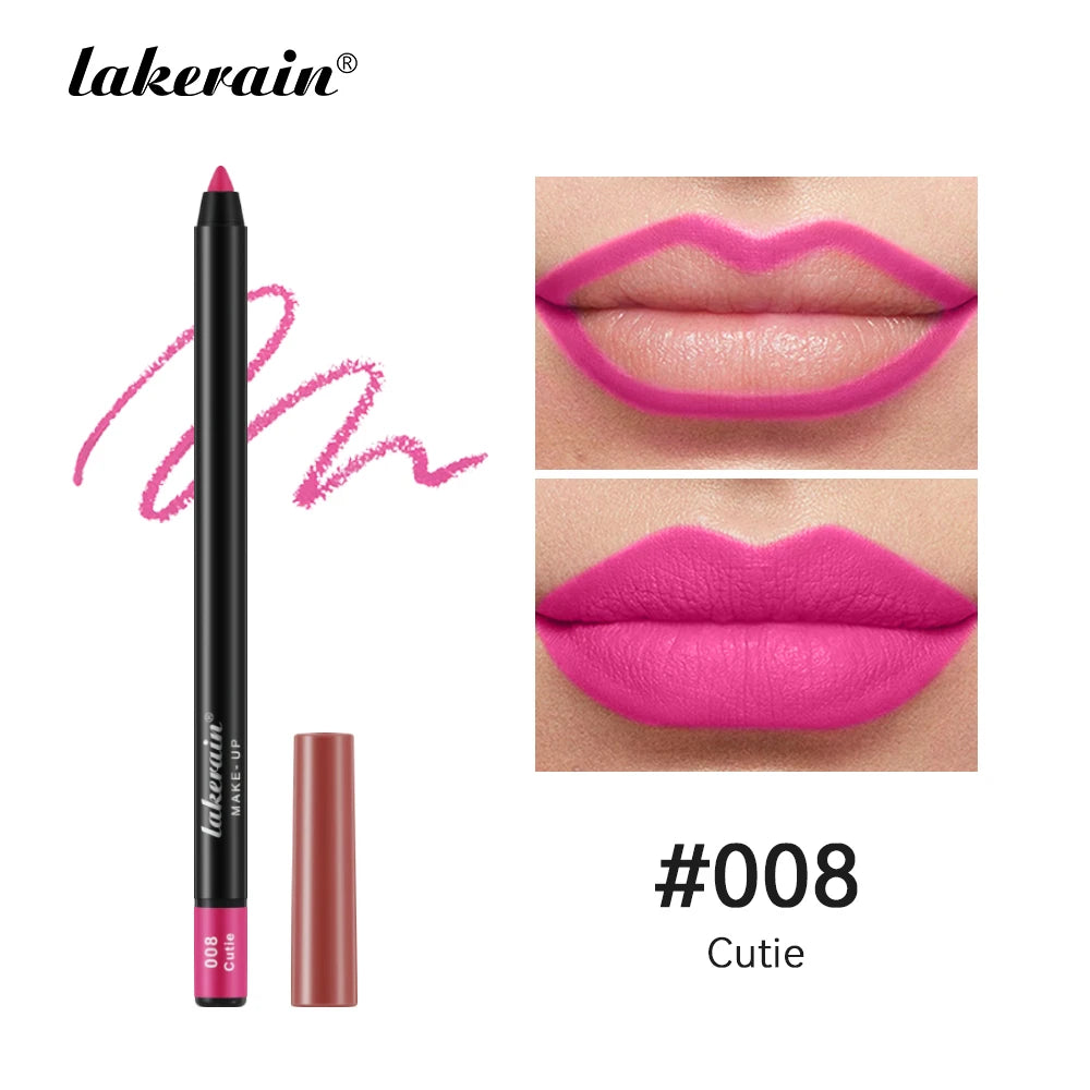 Waterproof Matte Lip Liner Pencil 12 Colors – Lakerain Lip Liner Pencil SWANS 8 Cutie China Mainland