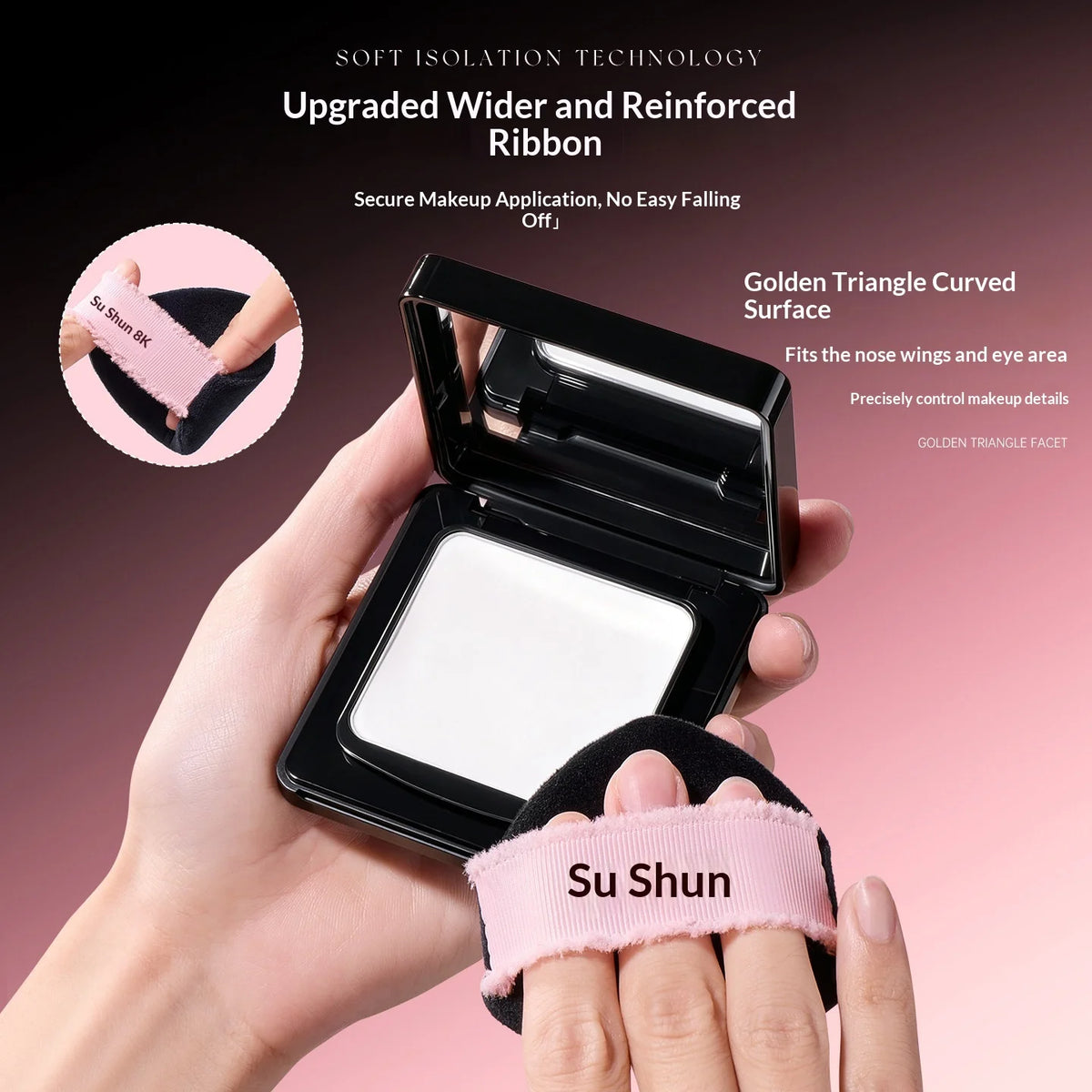 Velvet Powder Puff – Soft Fluffy Sponge for Setting & Blending Makeup Powder Puff SWANS
